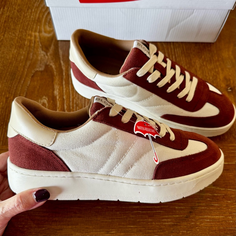 NIB rusty red Blondo Kamari lace up sneakers 8M - Picture 3 of 14